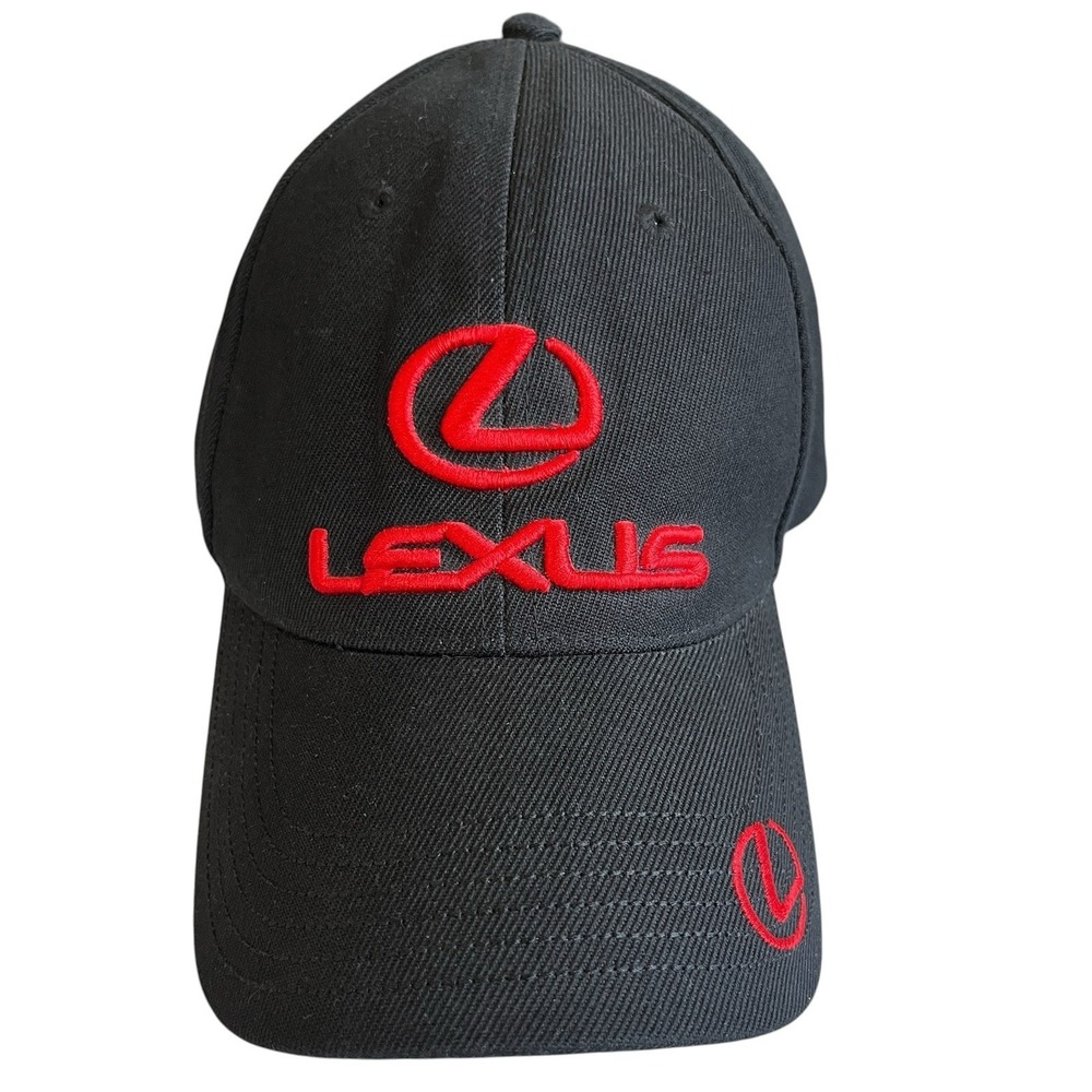 Lexus Hat Cap Adult HooknLoop Black Red Embroidered Baseball Cotton Automotive